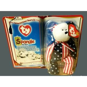SPANGLE The Bear McDonald's TY International Bears II Teenie Beanie Babies 1999
